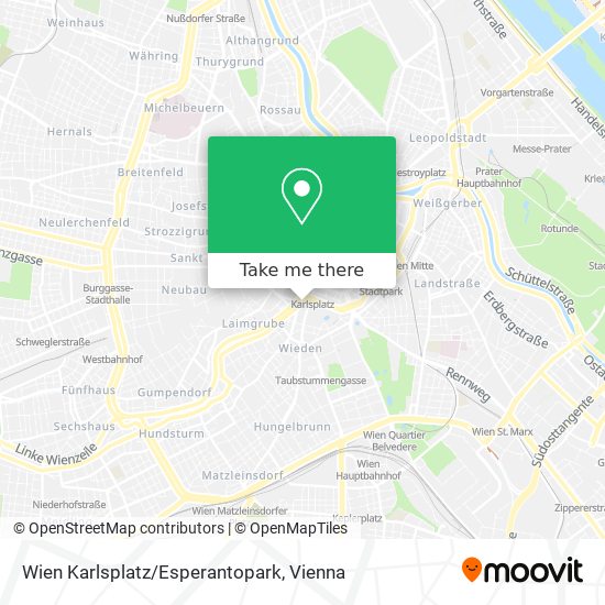 Wien Karlsplatz/Esperantopark map