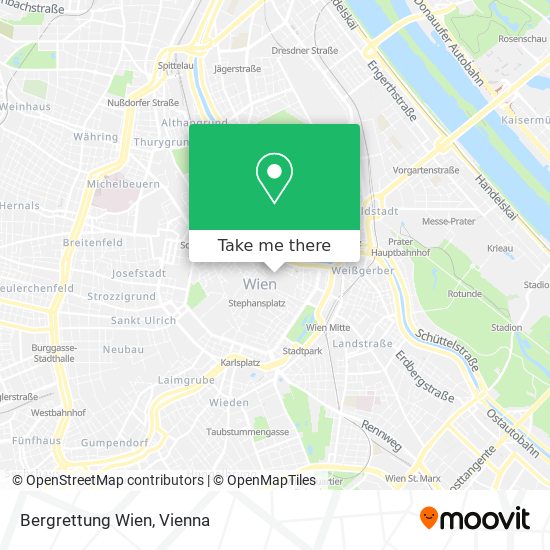 Bergrettung Wien map