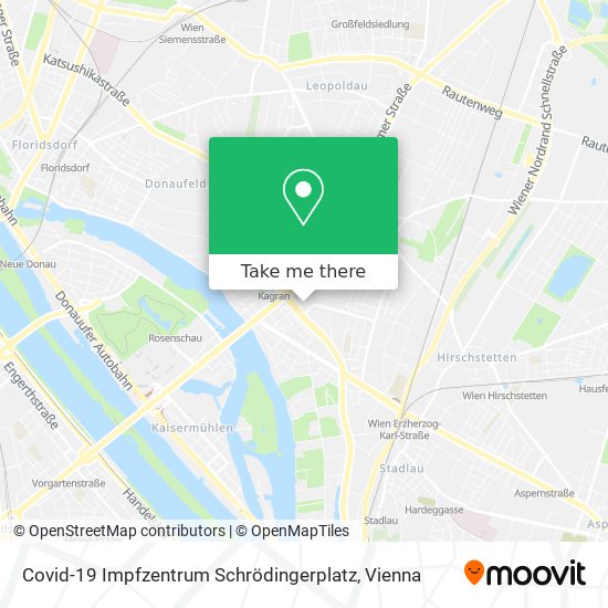 Covid-19 Impfzentrum Schrödingerplatz map