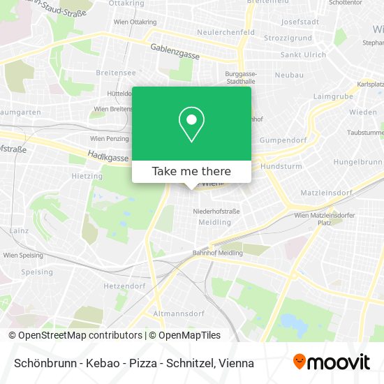 Schönbrunn - Kebao - Pizza - Schnitzel map