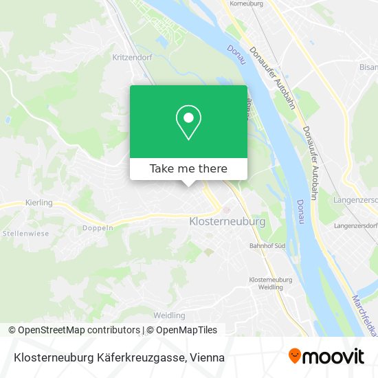 Klosterneuburg Käferkreuzgasse map