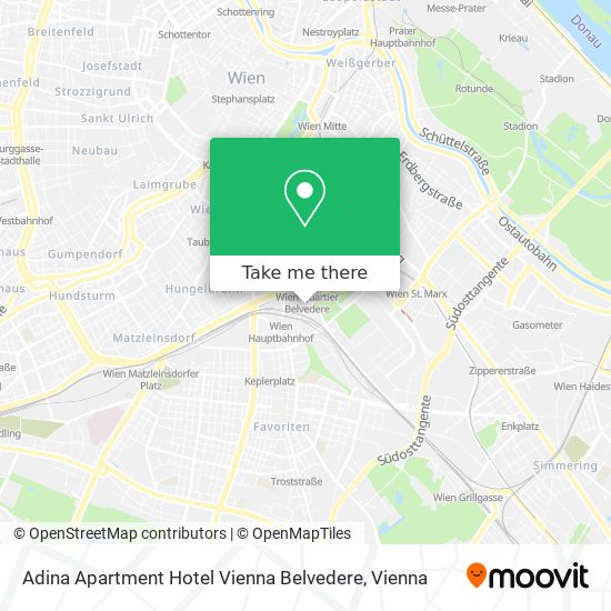 Adina Apartment Hotel Vienna Belvedere map