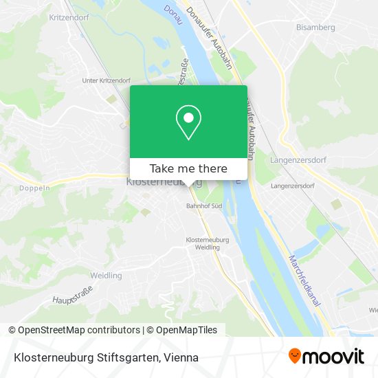 Klosterneuburg Stiftsgarten map
