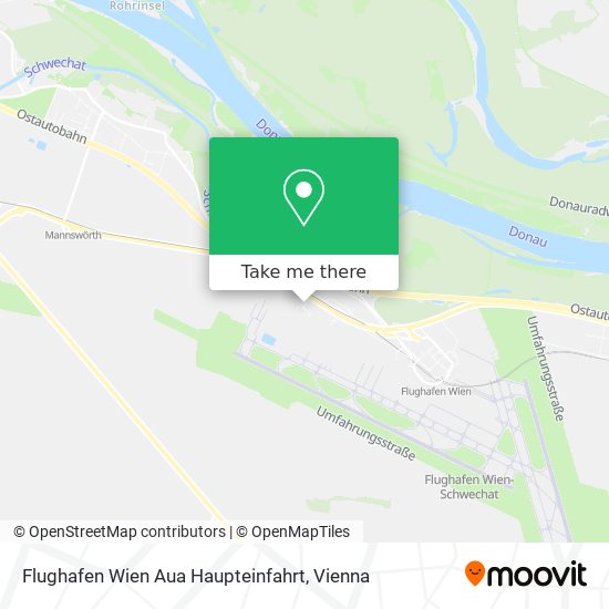 Flughafen Wien Aua Haupteinfahrt map