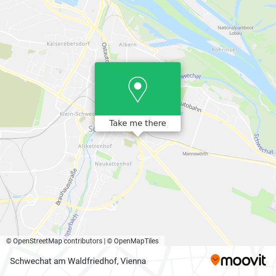 Schwechat am Waldfriedhof map