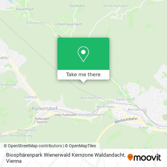 Biosphärenpark Wienerwald Kernzone Waldandacht map