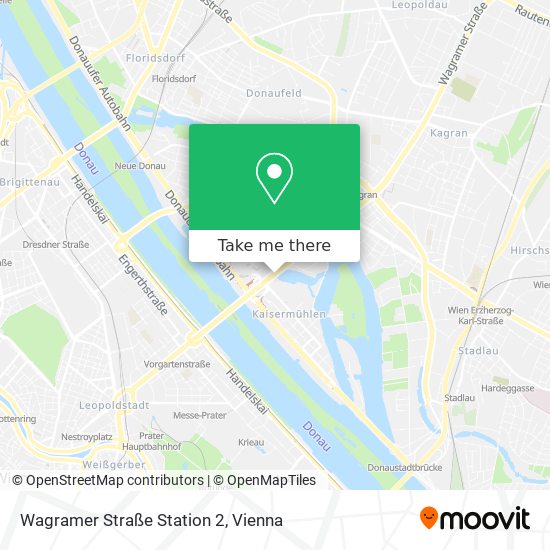 Wagramer Straße Station 2 map