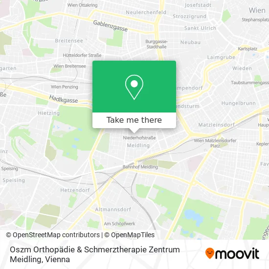 Oszm Orthopädie & Schmerztherapie Zentrum Meidling map