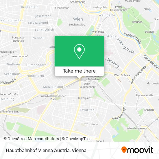 Hauptbahnhof Vienna Austria map