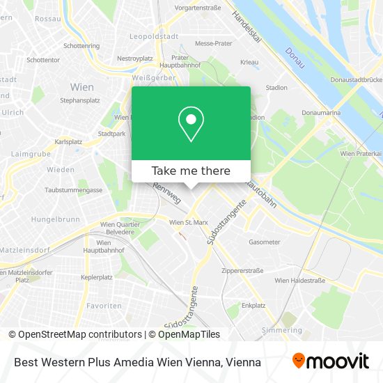 Best Western Plus Amedia Wien Vienna map