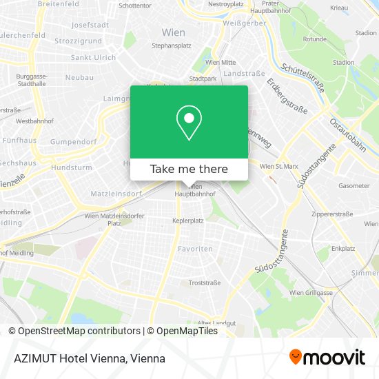 AZIMUT Hotel Vienna map