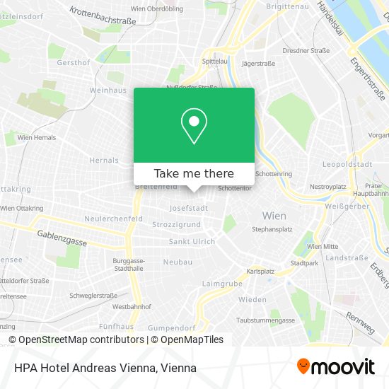 HPA Hotel Andreas Vienna map