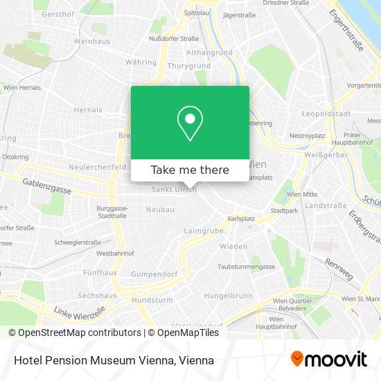 Hotel Pension Museum Vienna map