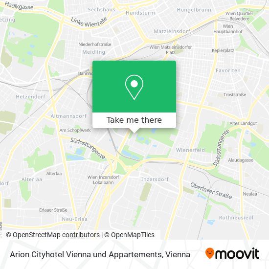Arion Cityhotel Vienna und Appartements map