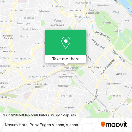 Novum Hotel Prinz Eugen Vienna map