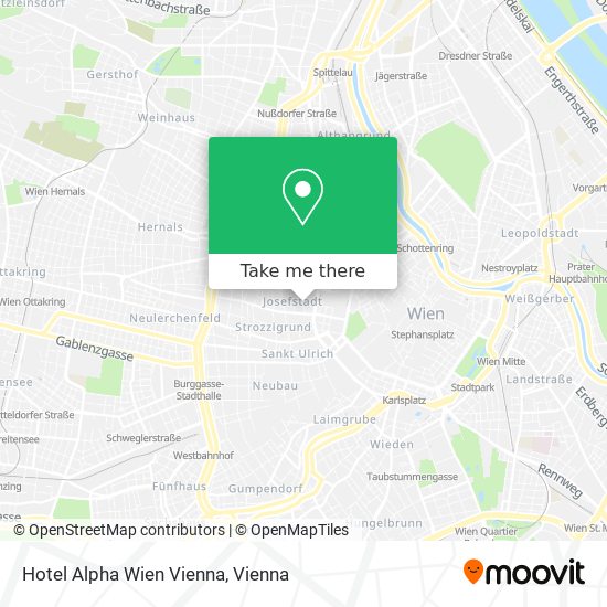 Hotel Alpha Wien Vienna map