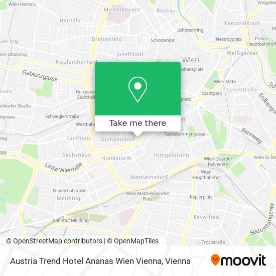 Austria Trend Hotel Ananas Wien Vienna map