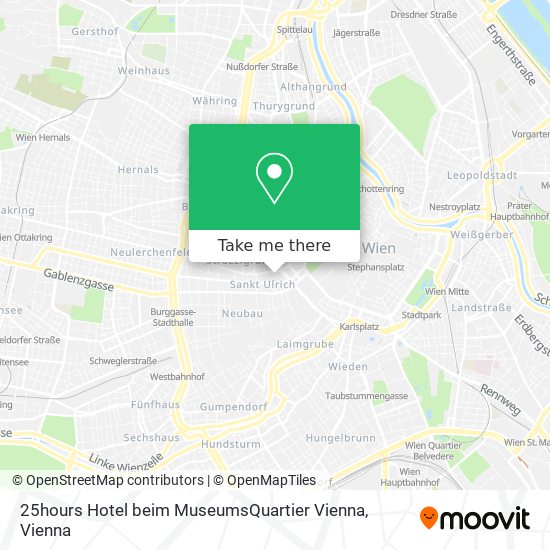 25hours Hotel beim MuseumsQuartier Vienna map