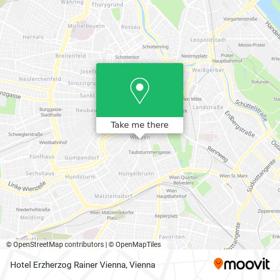 Hotel Erzherzog Rainer Vienna map