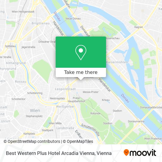 Best Western Plus Hotel Arcadia Vienna map