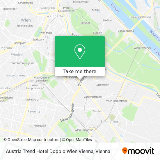 Austria Trend Hotel Doppio Wien Vienna map