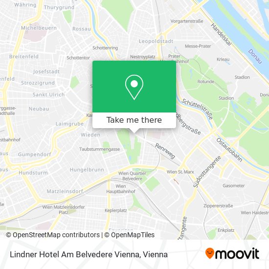 Lindner Hotel Am Belvedere Vienna map