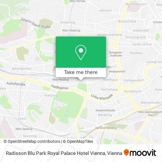 Radisson Blu Park Royal Palace Hotel Vienna map