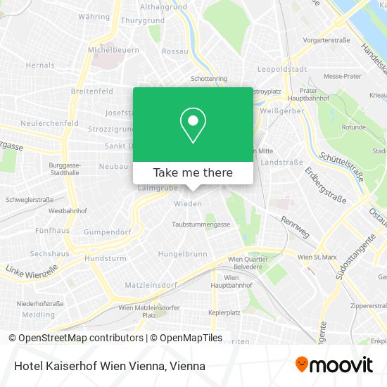 Hotel Kaiserhof Wien Vienna map