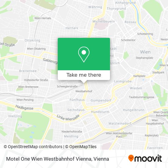 Motel One Wien Westbahnhof Vienna map