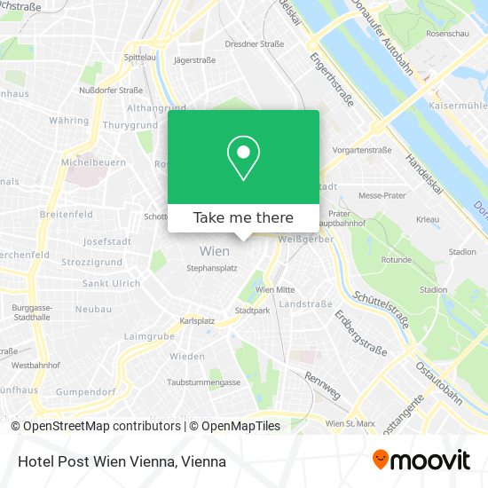 Hotel Post Wien Vienna map