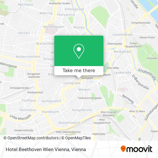 Hotel Beethoven Wien Vienna map