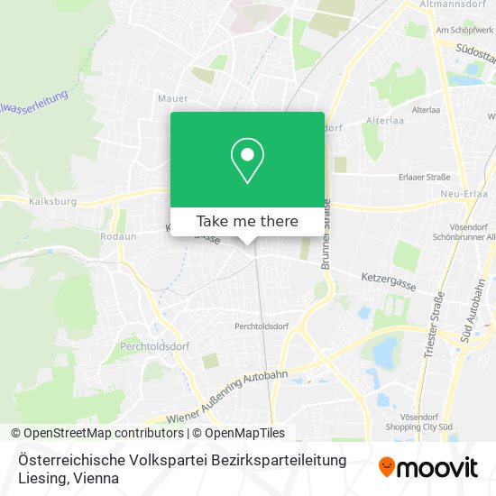 Österreichische Volkspartei Bezirksparteileitung Liesing map