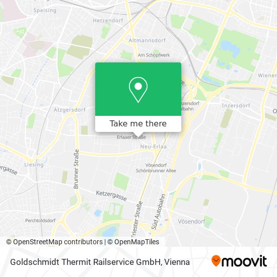 How to get to Goldschmidt Thermit Railservice GmbH in 23., Liesing by Bus, Subway, Light Rail or S-Bahn?