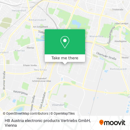 HB Austria electronic products Vertriebs GmbH map