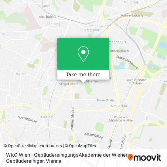 WKO Wien - GebäudereinigungsAkademie der Wiener Gebäudereiniger map