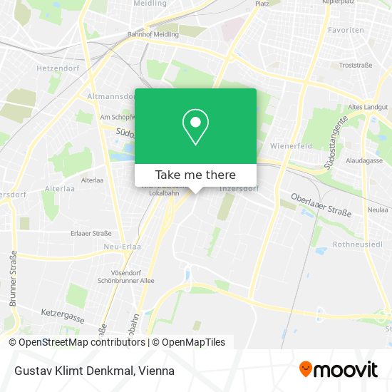 Gustav Klimt Denkmal map