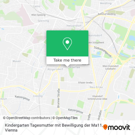 Kindergarten Tagesmutter mit Bewilligung der Ma11 map