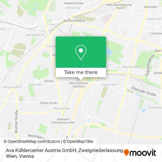 Ava Kühlercenter Austria GmbH, Zweigniederlassung Wien map