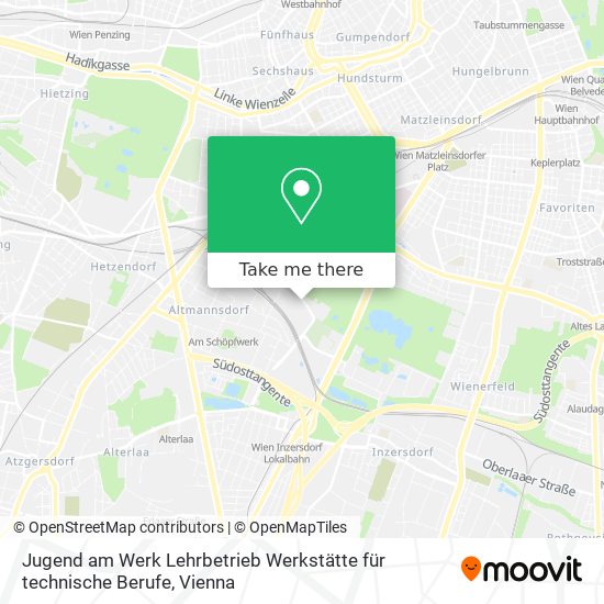 Jugend am Werk Lehrbetrieb Werkstätte für technische Berufe map