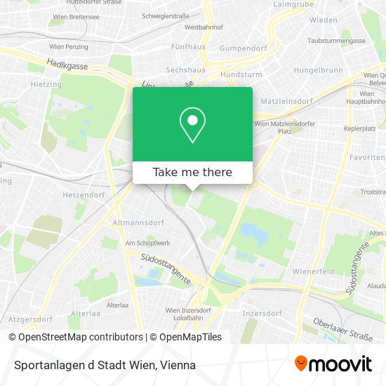 Sportanlagen d Stadt Wien map