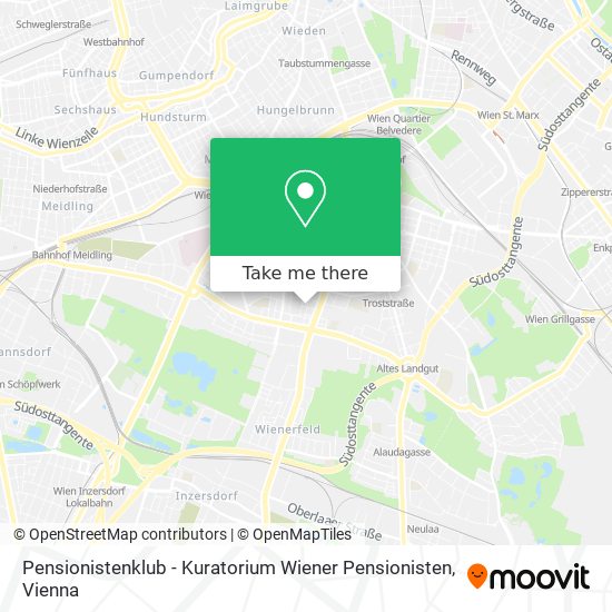 Pensionistenklub - Kuratorium Wiener Pensionisten map