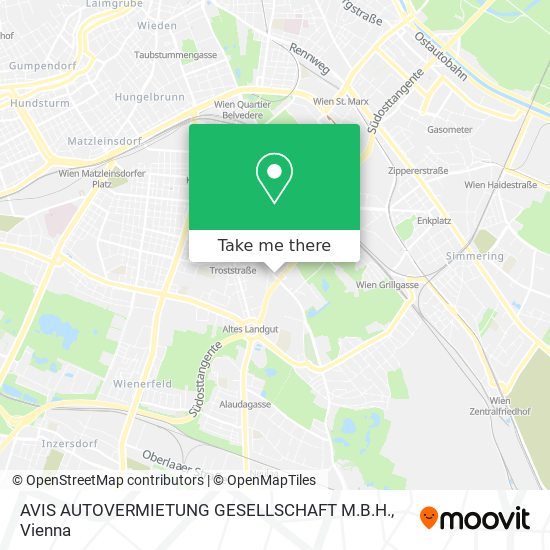 AVIS AUTOVERMIETUNG GESELLSCHAFT M.B.H. map