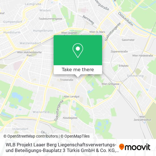 WLB Projekt Laaer Berg Liegenschaftsverwertungs- und Beteiligungs-Bauplatz 3 Türkis GmbH & Co. KG map