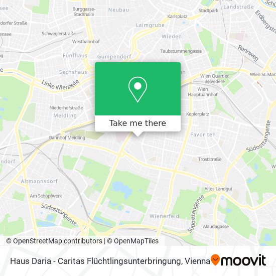 Haus Daria - Caritas Flüchtlingsunterbringung map