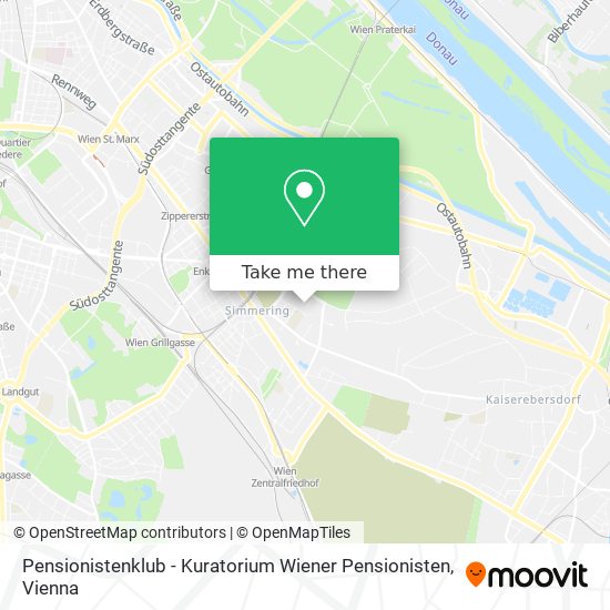 Pensionistenklub - Kuratorium Wiener Pensionisten map