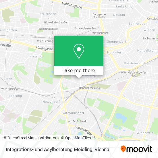 Integrations- und Asylberatung Meidling map