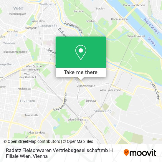 Radatz Fleischwaren Vertriebsgesellschaftmb H Filiale Wien map