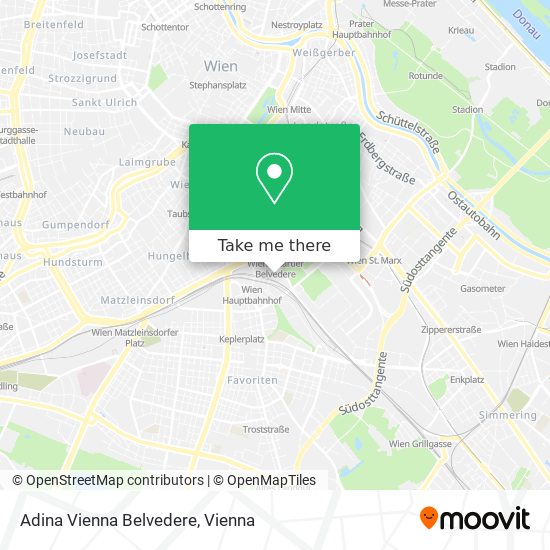 Adina Vienna Belvedere map