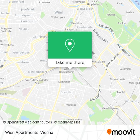 Wien Apartments map