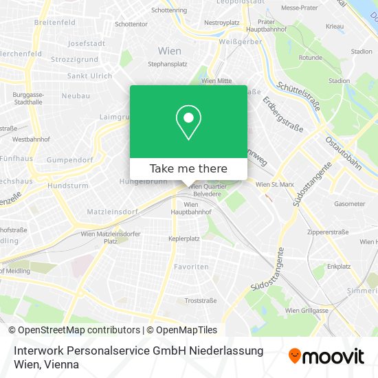 Interwork Personalservice GmbH Niederlassung Wien map